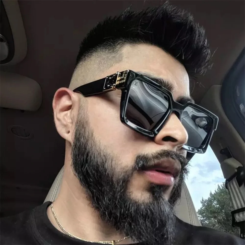 Luxury Brand Designer Square Sunglasses For Men Women